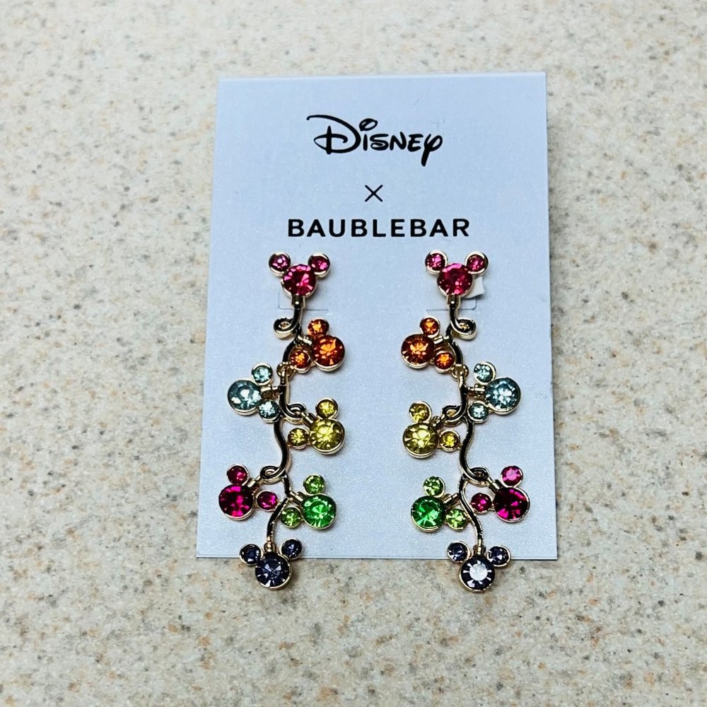 Disney X BaubleBar Mickey Mouse Christmas Lights Holiday Dangle Earrings